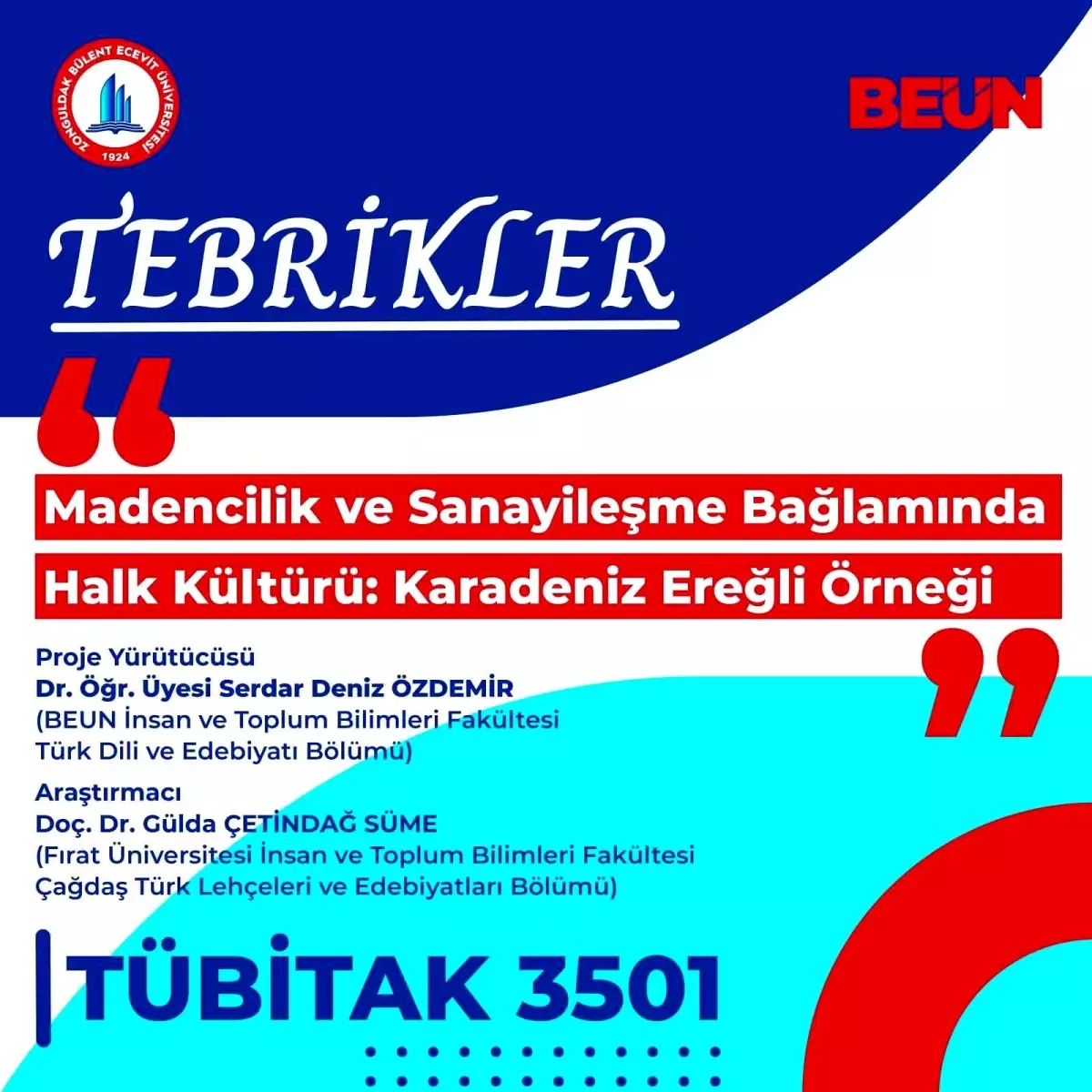 TÜBİTAK’tan Zonguldak’ta Halk Kültürü Projesine Destek